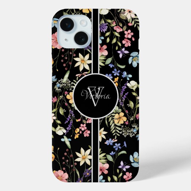 Personalized iPhone Case with Delicate Floral Patt (Back)