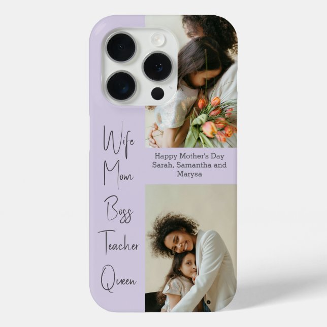 Personalized iPhone Case with Photo Collage | Text (Back)
