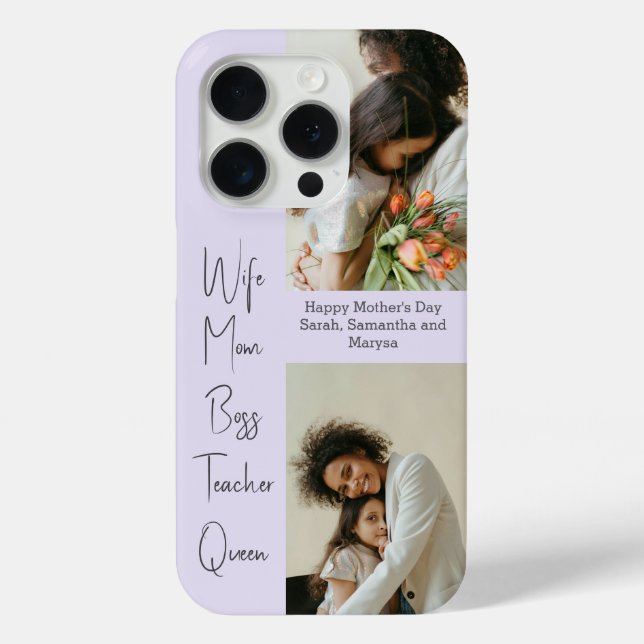 Personalized iPhone Case with Photo Collage | Text (Back)