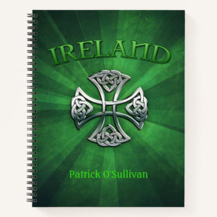Personalized Ireland Celtic Cross Notebook