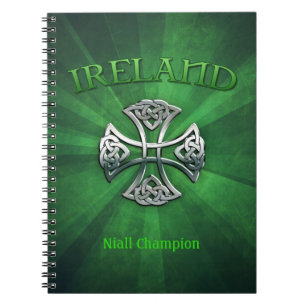 Personalized Ireland Celtic Cross Notebook