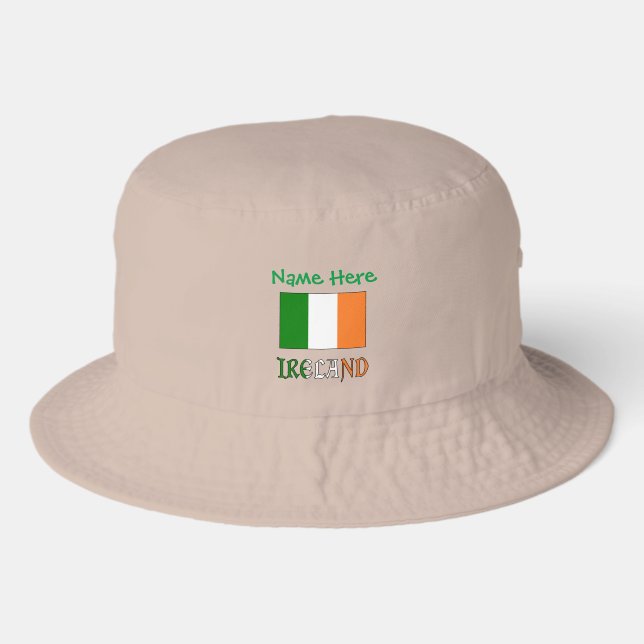 Personalized Ireland Flag Bucket Hat (Front)