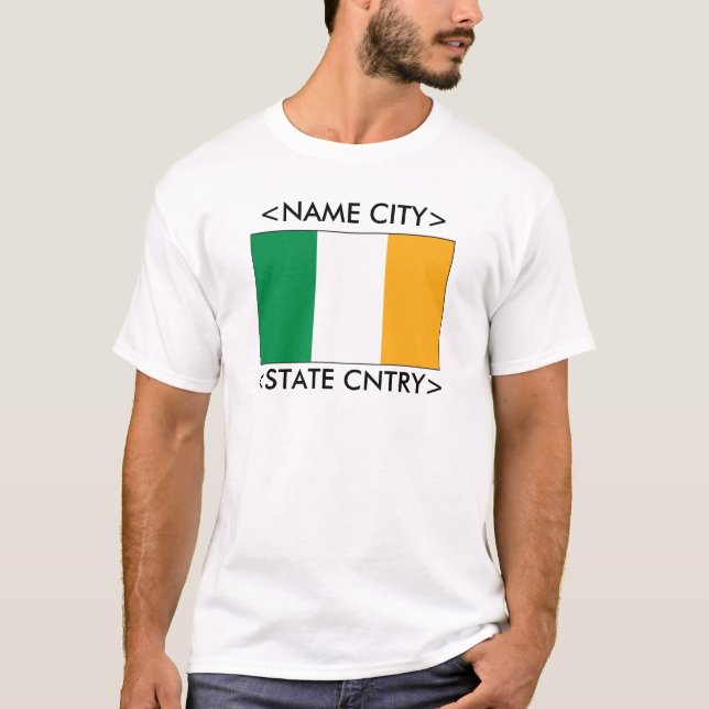 Personalized Ireland Flag T-Shirt (Front)