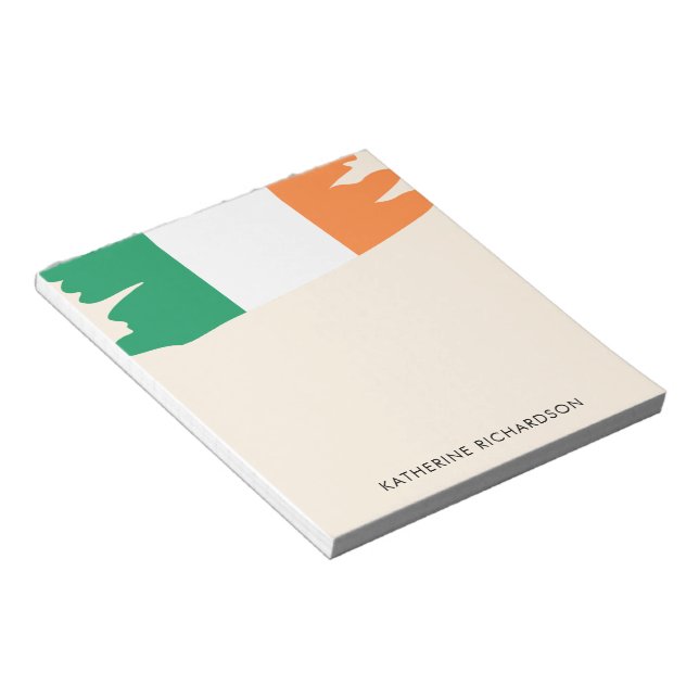 Personalized Ireland Irish Flag Notepad (Angled)