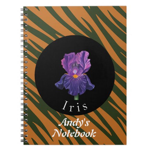 Personalized Iris flower natures collection  Notebook