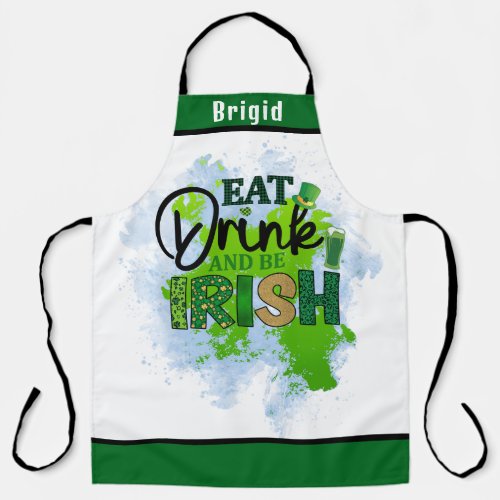  Personalized Irish Apron Funny Foodie Beer Lover Apron
