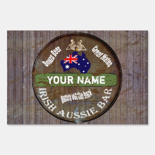 Personalized Irish Australian pub sign