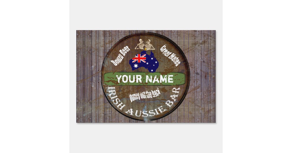 Personalized Irish Australian pub sign | Zazzle