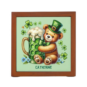 Personalized iRISH BEAR Desk Organizer
