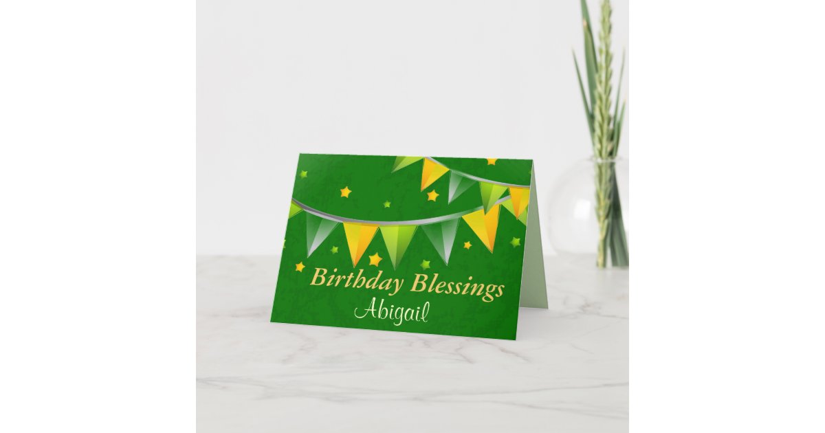 Personalized Irish Birthday Blessings Scripture Card