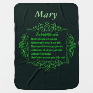 Personalized Irish Blessing Baby Blanket
