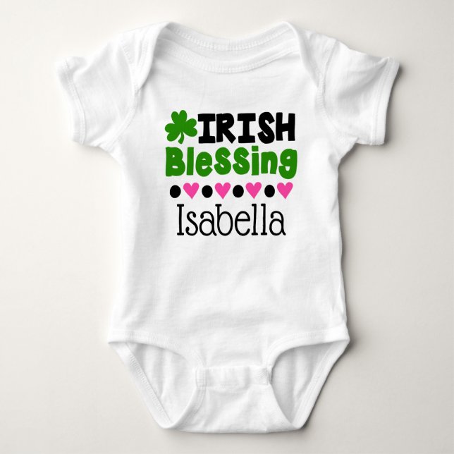 Personalized Irish Blessing St. Patrick's Bodysuit (Front)