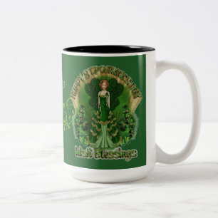 Personalized Irish Blessings St Patrick's Day Mug2 Two-Tone Coffee Mug
