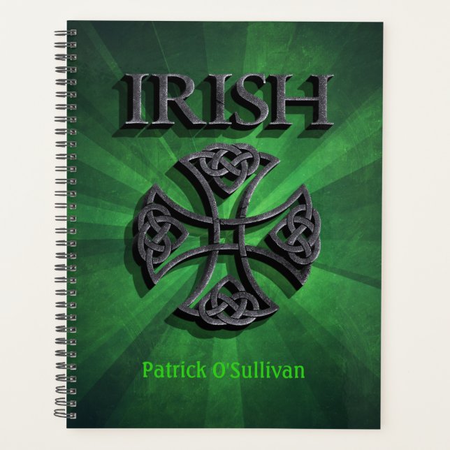 Personalized Irish Celtic Cross Planner (Front)