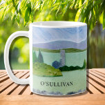 Personalized Irish Coffee Mug<br><div class="desc">This unique coggee mug is decorated with a textile art design based on an Irish landscape. Easily customizable with a name or monogram. Use the Design Tool to change the text size, style, or color. As we create our artwork you won't find this exact image from other designers. Original Textile...</div>