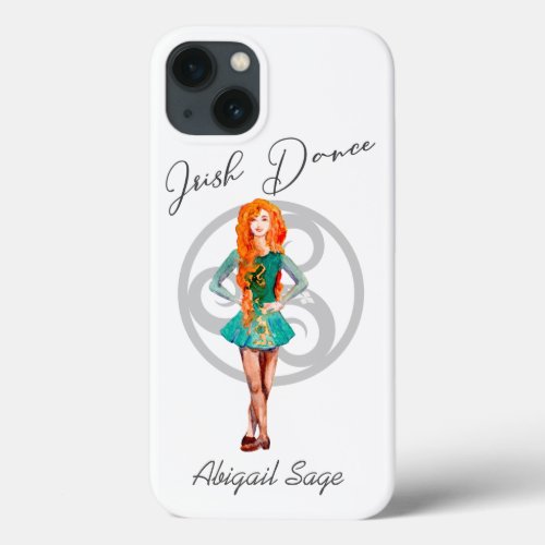 Personalized Irish Dance Hard Shoe Celtic Knot iPhone 13 Case