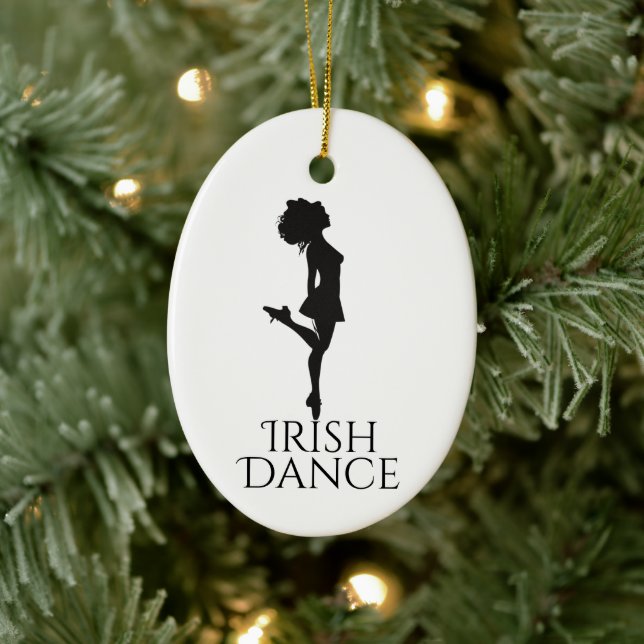 Personalized Irish Dance Hard Shoe Christmas Ceramic Ornament (Tree)