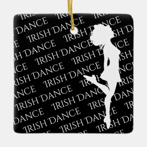 Personalized Irish Dance Hard Shoe Christmas Ceramic Ornament