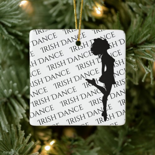 Personalized Irish Dance Hard Shoe Christmas Ceramic Ornament