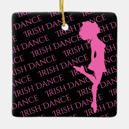 Personalized Irish Dance Hard Shoe Christmas Ceramic Ornament