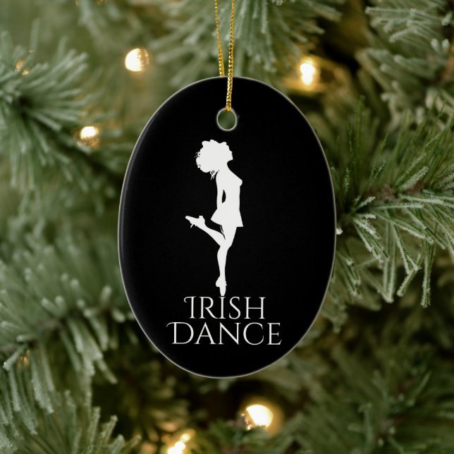 Personalized Irish Dance Hard Shoe Christmas Ceramic Ornament (Tree)