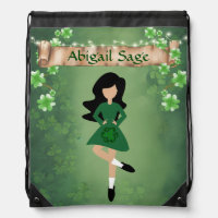 Personalized Irish Dancer with Black Hair Dance