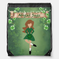 Personalized Irish Dancer with Brown Hair Dance