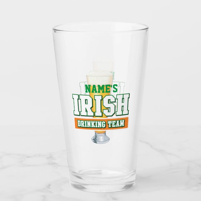 Personalized Irish Drinking Team Pint Glass (Front)