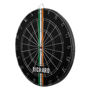 Personalized Irish Flag Patriotic Ireland Stripes Dart Board