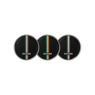 Personalized Irish Flag Patriotic Ireland Stripes Golf Ball Marker