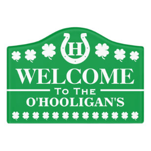 Personalized Irish Greeting Sign