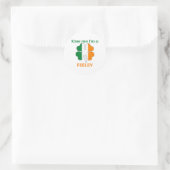 Personalized Irish Kiss Me I'm Feeley Classic Round Sticker (Bag)