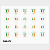 Personalized Irish Kiss Me I'm Feeley Classic Round Sticker (Sheet)