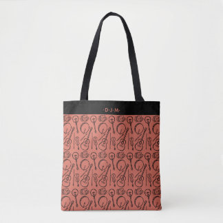 Personalized Irish Music Instrument Shoulder Tote Bag