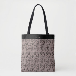 Personalized Irish Music Instrument Shoulder Tote Bag