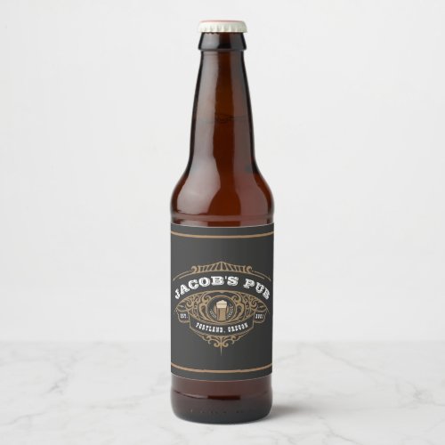 Personalized Irish Pub Beer Bottle Label