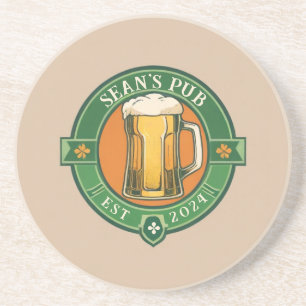 Personalized Irish Pub Coaster with Custom Name