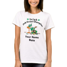 Personalized Irish Pub Crawl Champion T-Shirt