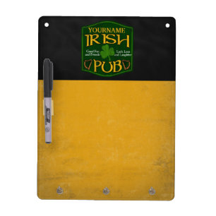 Personalized Irish Pub Menu/Drink Special Sign Dry Erase Board