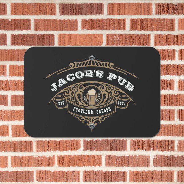 Personalized Irish Pub Metal Sign (In Situ(Brick))