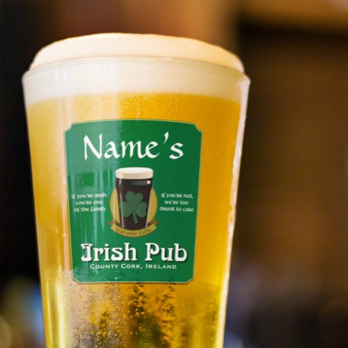 Personalized Irish Pub Pint Glass