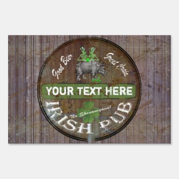 Personalized Irish Pub Sign by Paddy_O_Doors at Zazzle