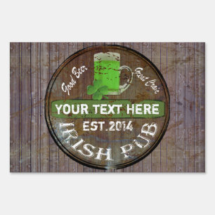 Personalized Irish pub sign