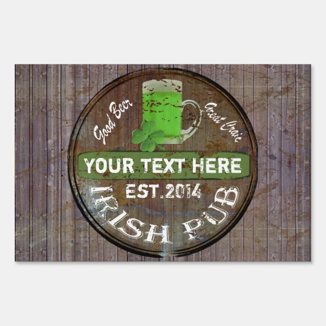 Personalized Irish pub sign (Front)