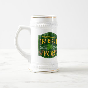 Personalized Irish Pub Sign Beer Stein
