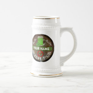 Personalized Irish pub sign Beer Stein
