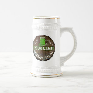 Personalized Irish pub sign Beer Stein