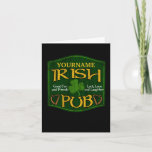 Personalized Irish Pub Sign Card