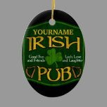 Personalized Irish Pub Sign Ceramic Ornament