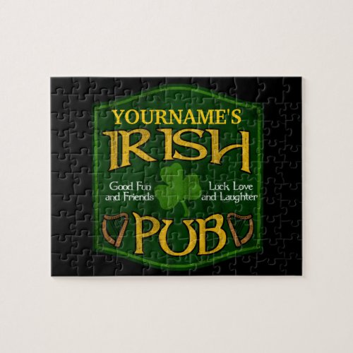 Personalized Irish Pub Sign Jigsaw Puzzle